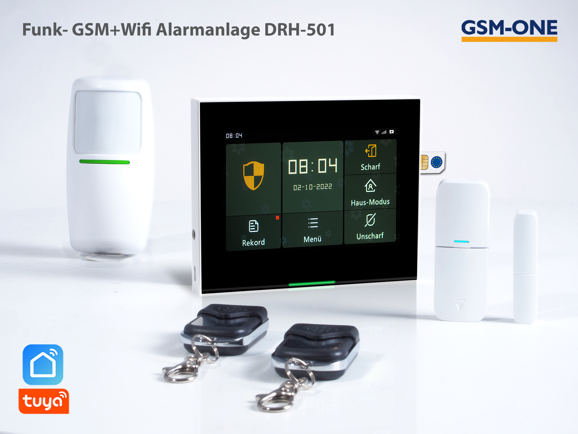 DRH-501 Alarmanlage. GSM+WiFi Alarmierung und Steuerung